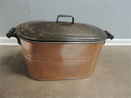 Large Antique Copper Boiler