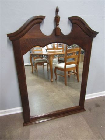 Solid Wood Hanging Mirror, Dark Cherry Style, made in the USA