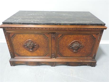 Carved Burl Wood Chest