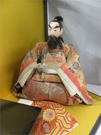 Vintage Japanese Tenjin Samurai Musha Emperor Doll