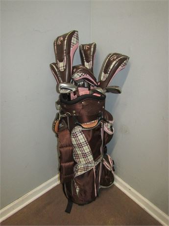 Tour Edge Moda Chocolate Women's Complete Golf Set with Hybrids and Covers