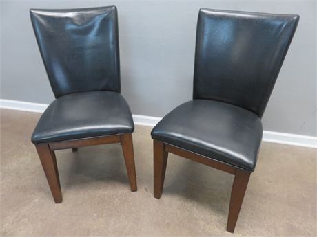 Faux Leather Armless Chairs