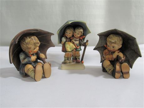 3 Hummel/Goebel Figurines with Umbrellas