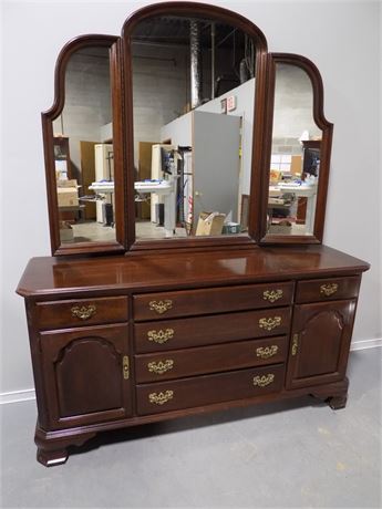 Ethan Allen Dresser and Mirror