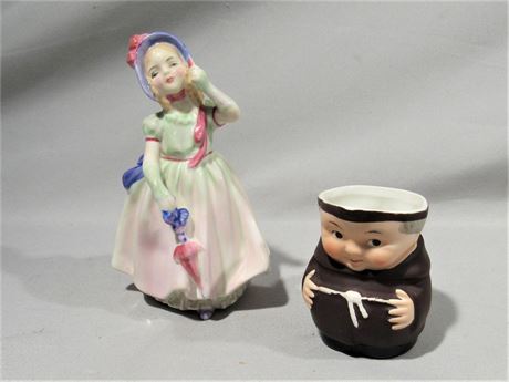 Royal Doulton - Babie Figurine & Goebel Friar Tuck Creamer