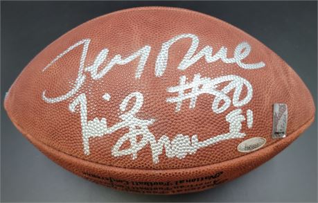 Jerry Rice, Tim Brown, and Rich Gannon Signed Football with COA