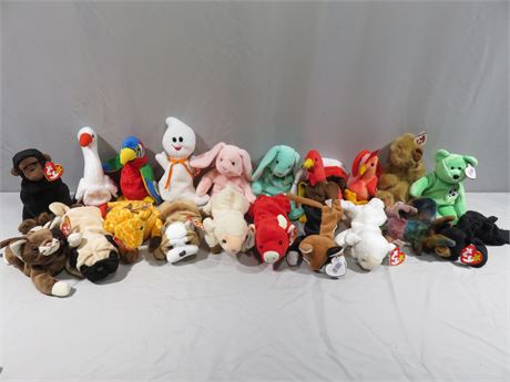 Lot of 20 Beanie Babies