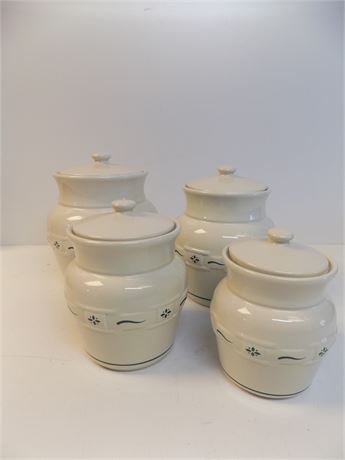 Longaberger Pottery Canister Collection