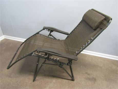 Dark Brown Folding Lounge Chair