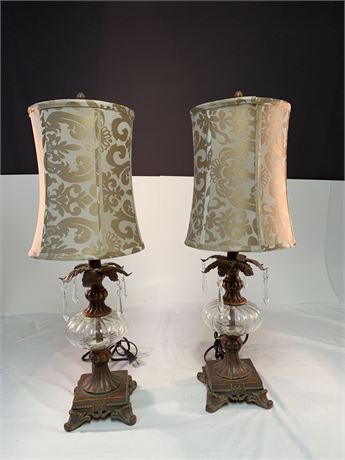 Two Matching Adorable Table Lamps