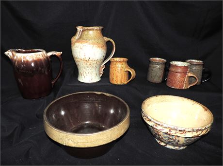 Rustic Style Pottery Lot