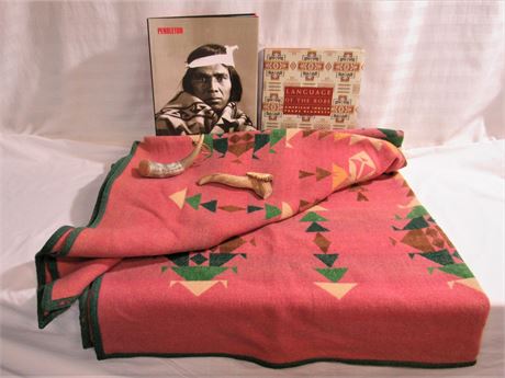 5 Piece Misc. Lot - including an Antique Pendleton Native America Blanket