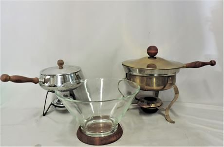 Copper Style Chafing Dish / Fondue Pot