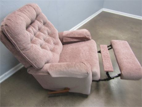 Pink Toned Recliner Chair, Fabric