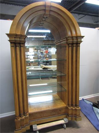 Large Modern Styled Wood Curio/Display Cabinet