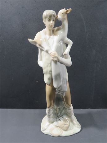 LLADRO Shepherd Boy with Goat Figurine