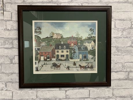 LINDA NELSON "The Village of Cheshire" Signed and Numbered Wall Art Print