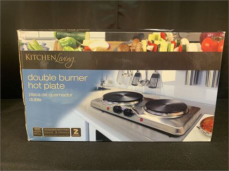 New in Box Kitchen Livery Double Hot Plate Burner