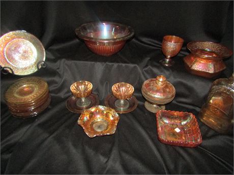 Vintage Carnival Glass, Depression Glass Collection