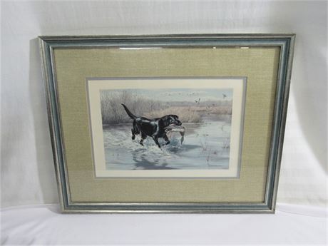 Maynard Reece - Good Fetch Labrador Retriever, Framed and Double Matted Print