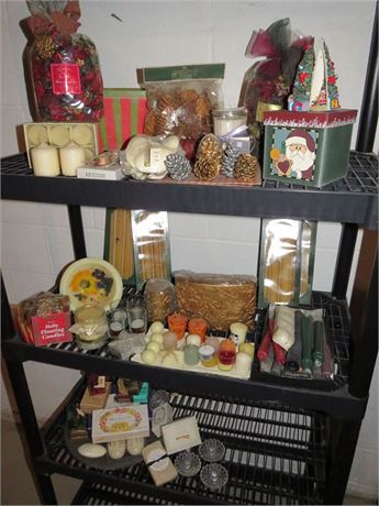 Christmas Candles/Decoratives Lot