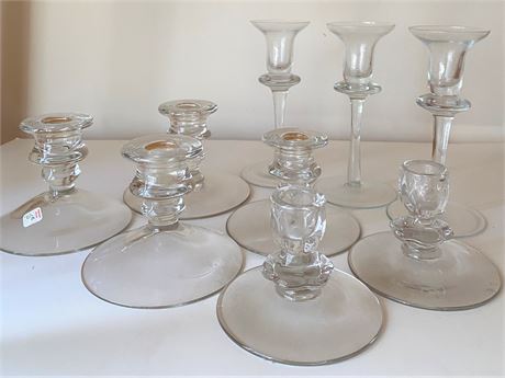 Vintage Glass Candlestick Lot