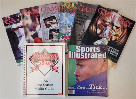 Cleveland Indians 1996 Program, Sports Illustrated, and Media Guide Lot