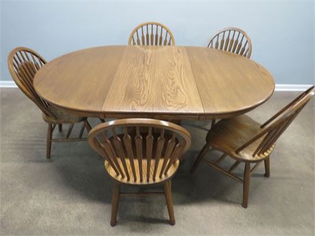 Oak Dining Table Set