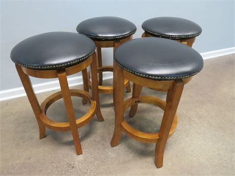 Swivel Seat Faux Leather Bar/Counter Stools