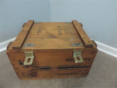 Vintage Solid Wood Fireworks Crate