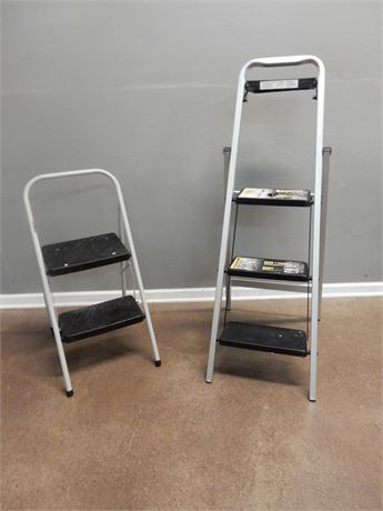 Aluminim Frame Three Step Ladder and Costco Two Step Ladder