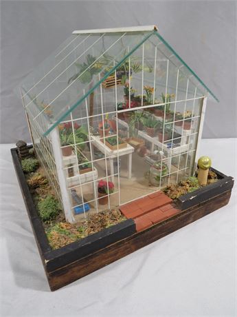 Mini Greenhouse Diorama Display