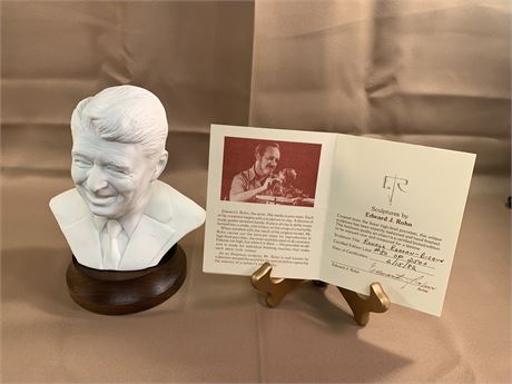 "EDWARD J. ROHN" Ronald Regan Porcelain Bust
