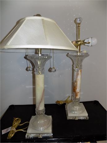 Marble & Glass Table Lamps
