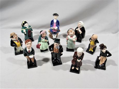 10 Vintage Royal Doulton Dickens Character Figurines & The Boy from Williamsburg
