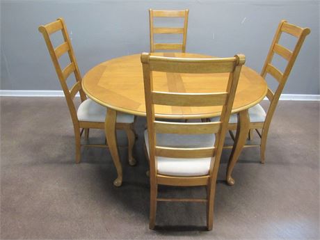 Nice Universal Furniture Dining Table with 4 Chairs and 2 Leaves