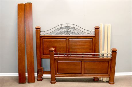Queen / Full Head board, Foot board and matching side rails