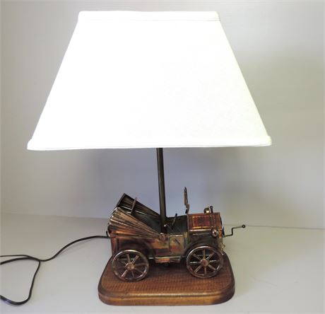 Early Ford Model T Brass Table Lamp