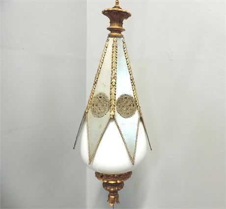 MID-CENTURY Brass Hanging Pendant Lamp