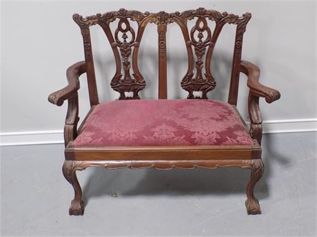 Antique Chippendale Bench