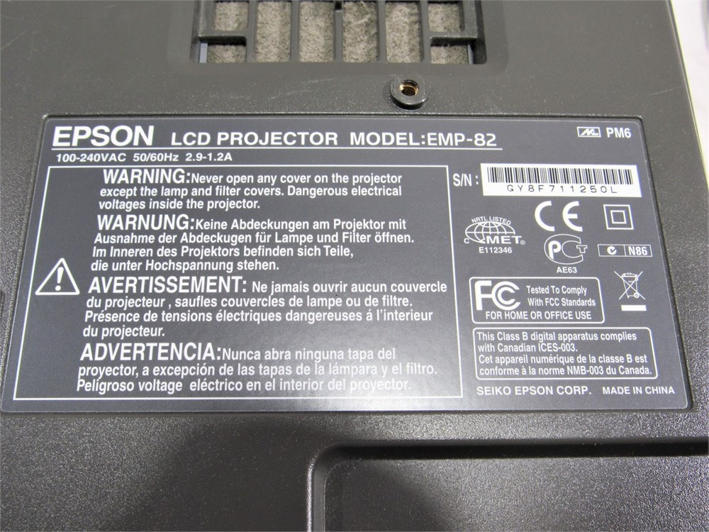 Transitional Design Online Auctions - Epson 3LCD Projector w