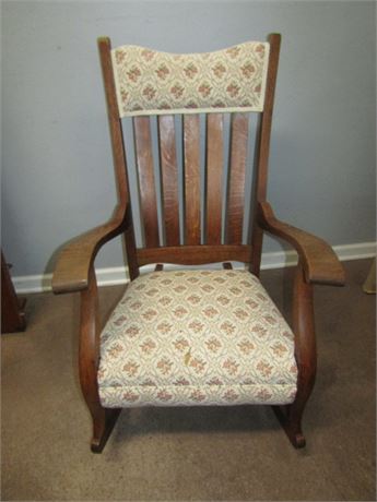 Mission Style Wooden Rocking Chair