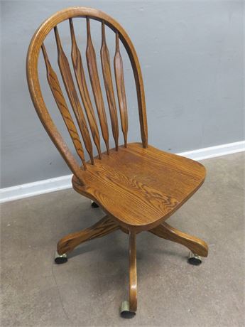 Oak Swivel Desk Chair