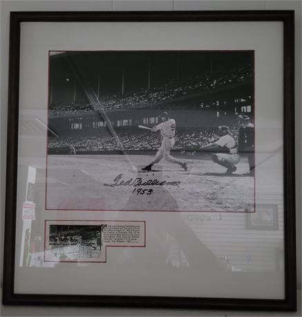 Ted Williams Boston Red Sox Autographed & Certified Framed Photo