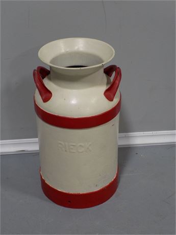 ANTIQUE LARGE MILK CAN WITH DOUBLE HANDLES