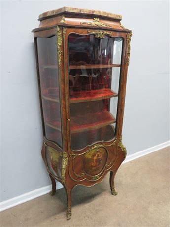 French Louis XV Style Vitrine Display Cabinet