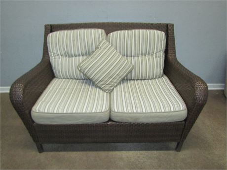 Chocolate Rattan Couch