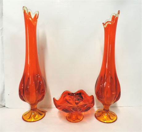 Vintage Viking Glass Vases