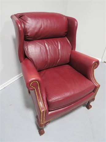 DANCRAFT Leather Wingback Arm Chair