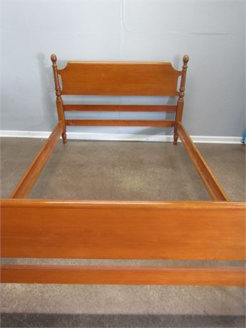 Vintage Solid Maple Full Size Bed Frame with Supports
